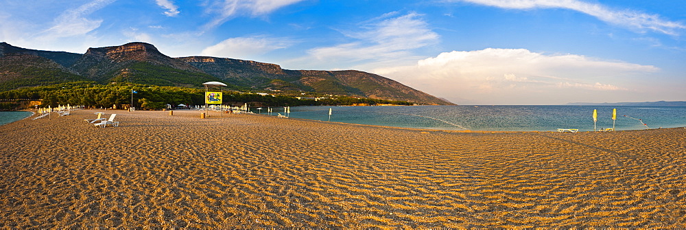 Zlatni Rat Beach at sunset, Bol, Brac Island, Dalmatian Coast, Adriatic, Croatia, Europe 