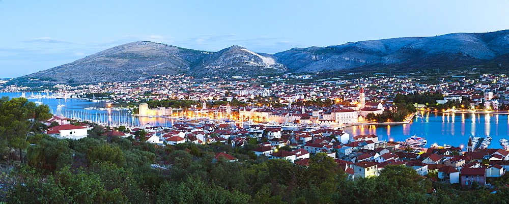 Trogir at night, UNESCO World Heritage Site, Dalmatian Coast, Croatia, Europe 