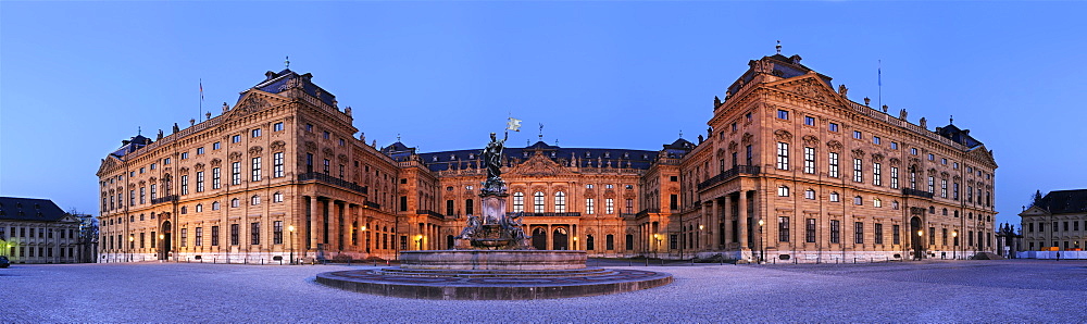 Panorama of the residence, UNESCO World Heritage Site, Wuerzburg, Bavaria, Germany