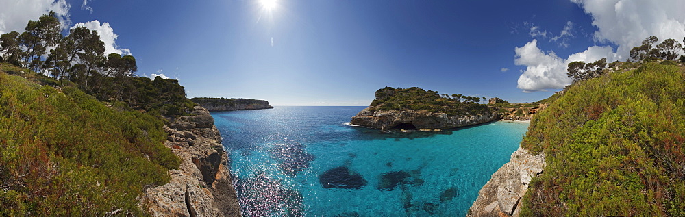 Calo d es Moro, nearby Cala S Amonia, near Santanyi, Mallorca, Balearic Islands, Spain, Europe