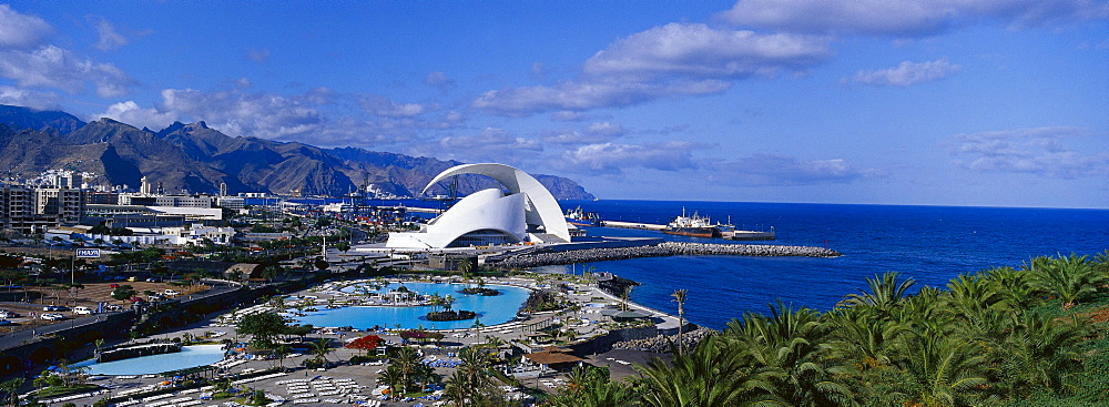 open-air swimming Pool and Auditorium, Sta Cruz de Tenerife, Tenerife, Canary Islands, Spain