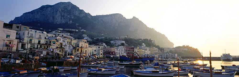 Harbour, Marina Grande and Monte Solar, Capri, Italy