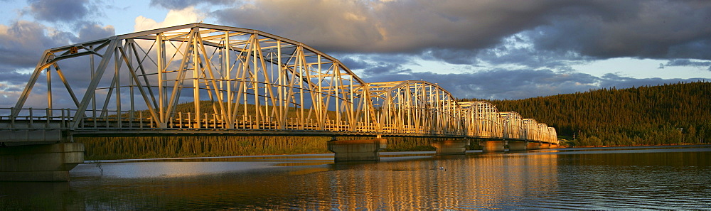 Teslin River Bridge at Sunset, Teslin, Yukon