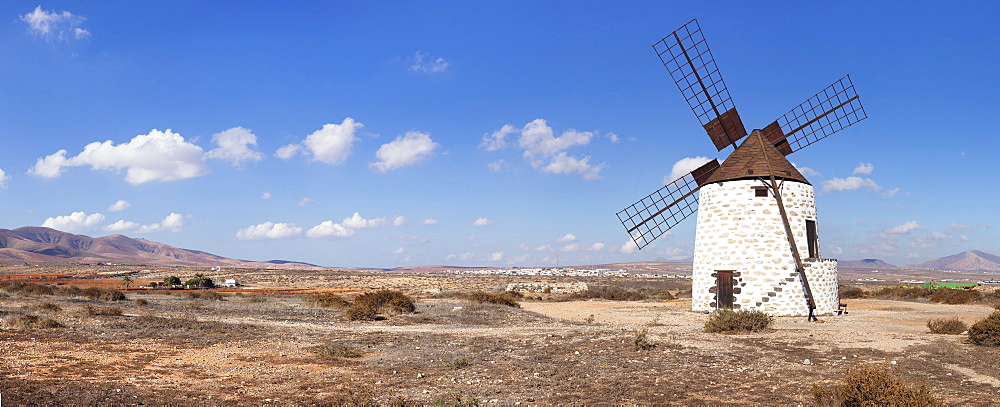 Windmill, Valles de Ortega, Fuerteventura, Canary Islands, Spain, Atlantic, Europe 