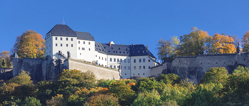 Koenigstein Fortress, Saxony Switzerland National Park, Saxony, Germany, Europe