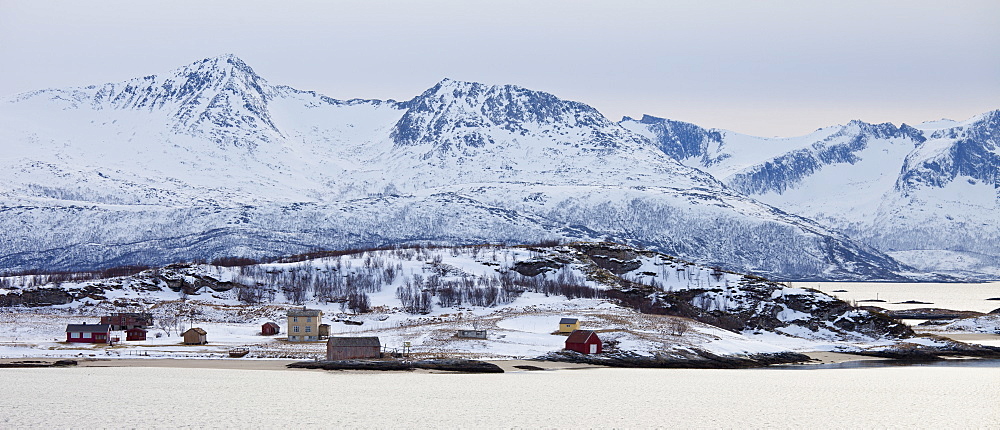 Hamlet on Kvaloya Island near Sommeroy in Arctic Circle Northern Norway