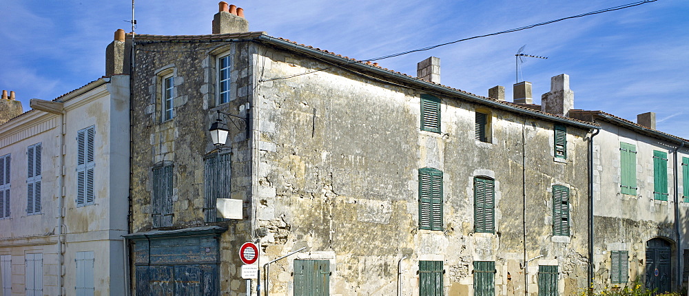 Street scene at St Martin de Re,  Ile de Re, France