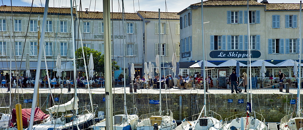 Harbour scene Quai Job Foran, St Martin de Re on Ile de Re in France