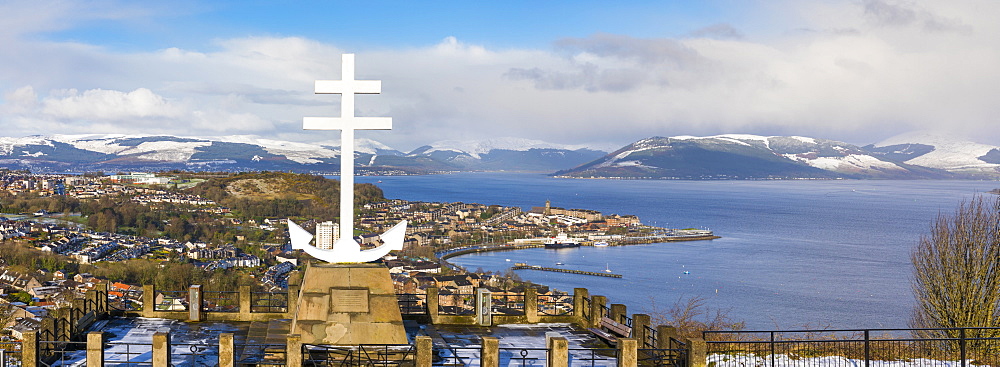 Free French Memorial, Lyle Hill, Greenock, River Clyde, Scotland, United Kingdom, Europe