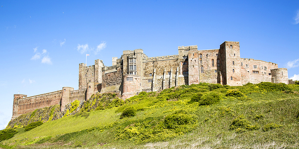 Bamburgh castle, Northumberland, England, UK