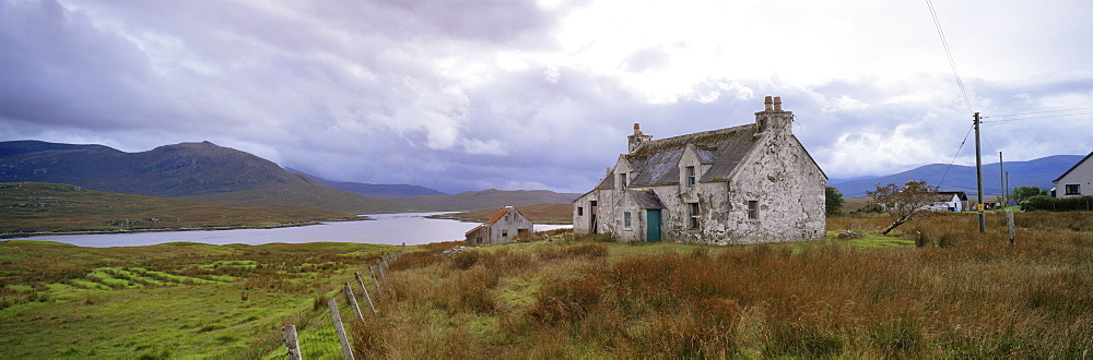 Deserted croft, Isle of Lewis, Outer Hebrides, Scotland, United Kingdom, Europe