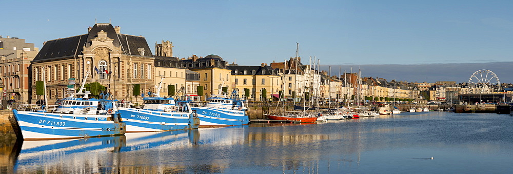 Dieppe harbour waterfront fishing port, Dieppe, Seine-Maritime, Normandy, France, Europe