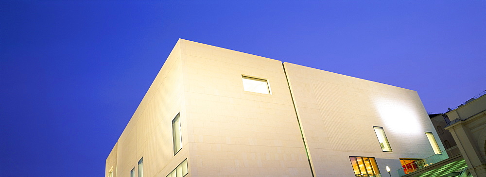 Leopold Museum at dusk, Museum Quartier, Vienna, Austria, Europe