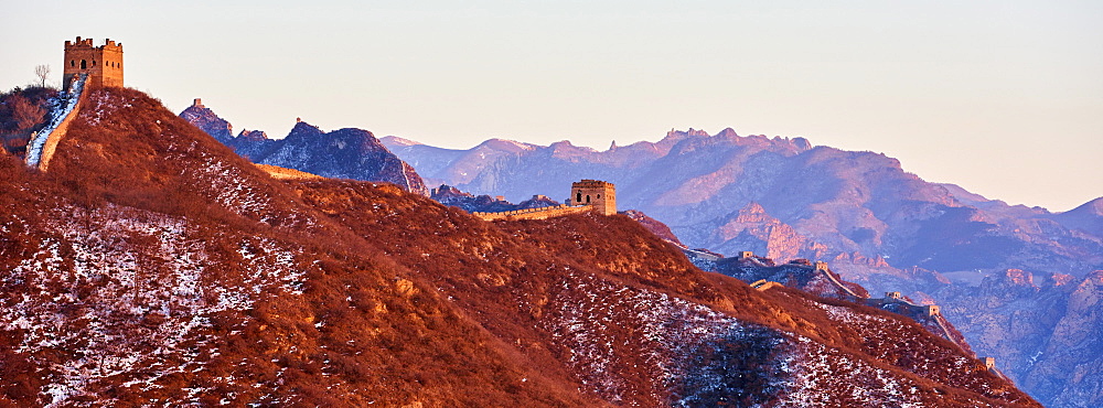 Sunlit Jinshanling and Simatai sections of the Great Wall of China, Unesco World Heritage Site, China, East Asia