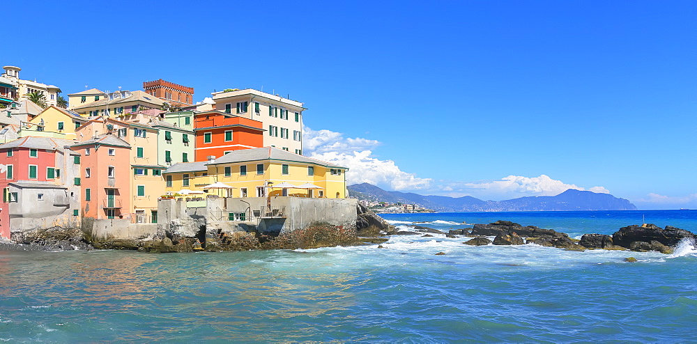 The old fishing village of Boccadasse, Genoa, Liguria, Italy, Europe