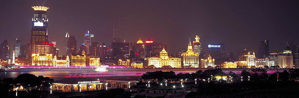 The Bund from Pudong at night, Shanghai