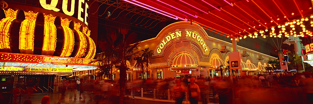 Fremont Street at night, Las Vegas, Nevada, USA