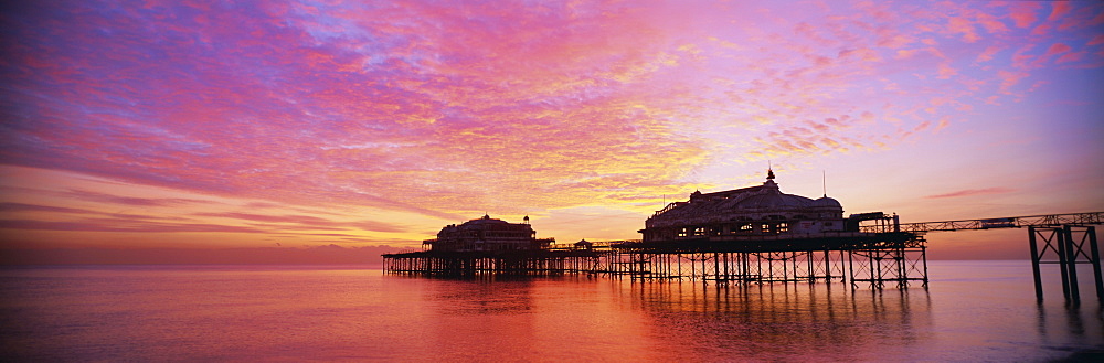 The derelict West Pier, Brighton, East Sussex, Sussex, England, UK, Europe