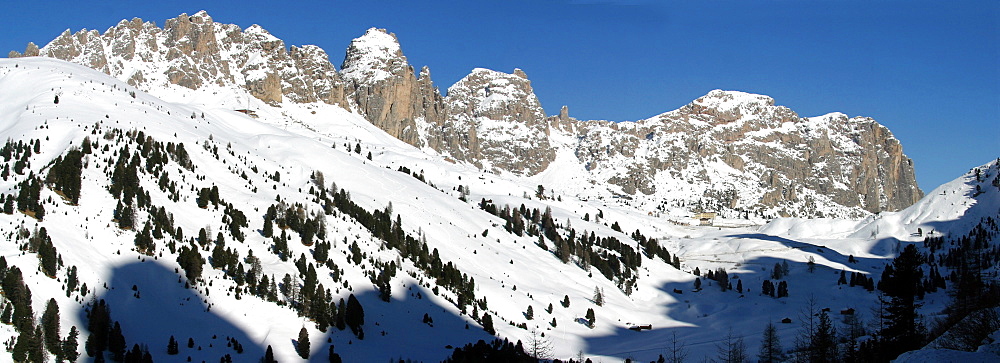 Gardena mountain pass, Sella mountain chain, Trentino Alto Adige, Italy