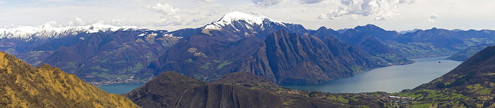 guglielmo mountain and iseo lake, grione mountain, italy