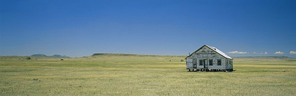 Abandoned house on a landscape, Prairie