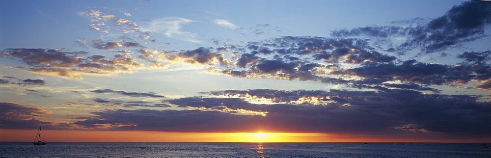 Sunset over an ocean, Gulf of Mexico, Venice, Florida, USA