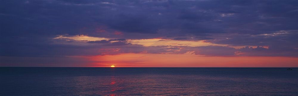 Sunset over an ocean, Gulf of Mexico, Venice, Florida, USA