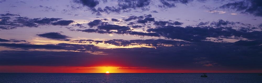 Sunset over an ocean, Gulf of Mexico, Venice, Florida, USA