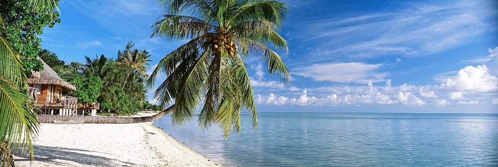 House on the beach, Matira Beach, Bora Bora, French Polynesia