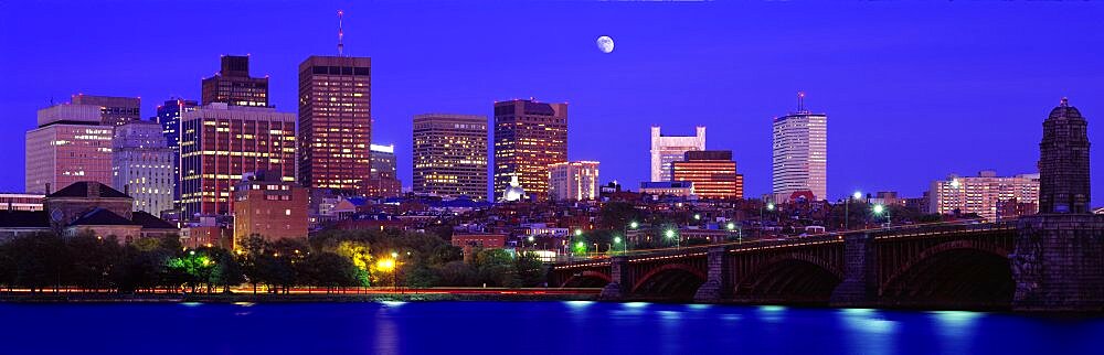 Dusk Charles River Boston MA USA