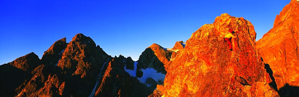 Climber Disappointment Peak Grand Teton National Park WY