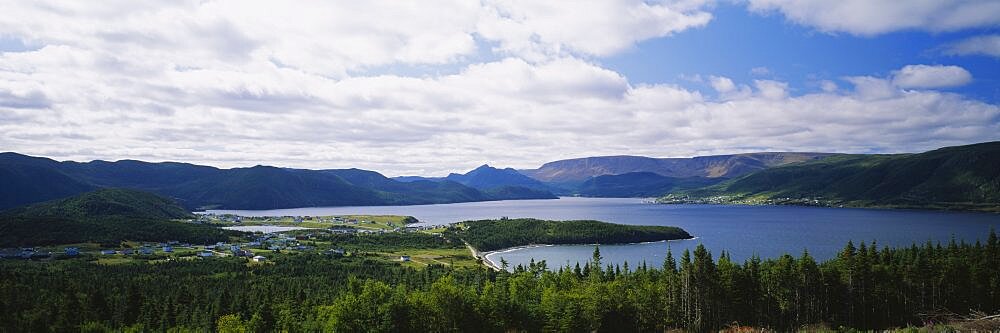 Clouds over mountains, Norris Point, Gros Morne National Park, Newfoundland, Canada