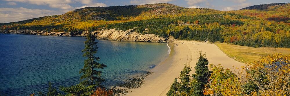 High angle view of a coastline, Acadia National Park, Hancock County, Maine, USA