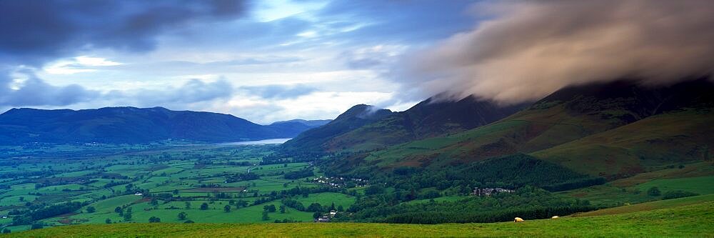 High Angle View Of A Valley, Skiddaw, Lake District National Park, England, United Kingdom