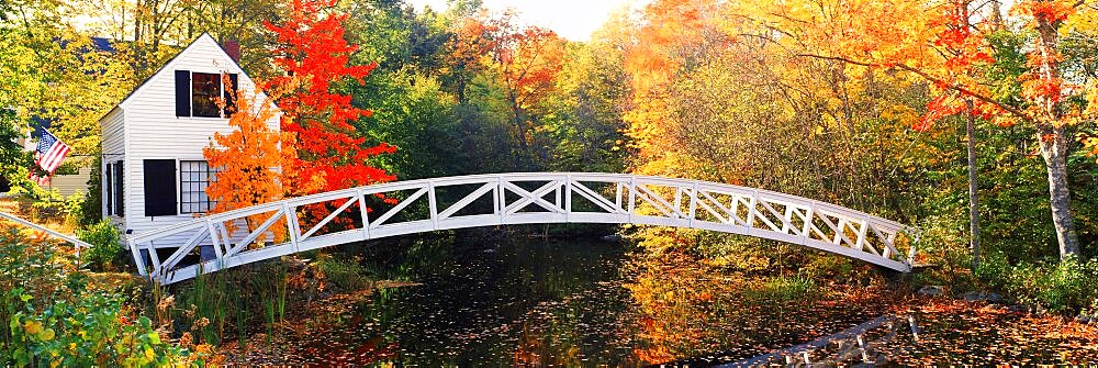 Arched White Footbridge ME