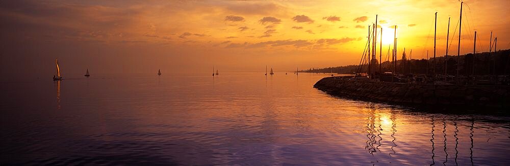 Sail Boats Lake Geneva Switzerland