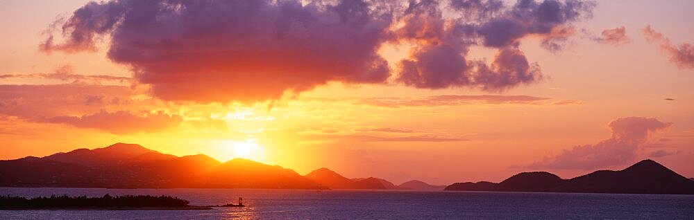 Sunset Pillsbury Sound US Virgin Islands