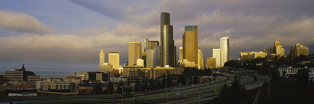 Buildings in the morning light, Seattle, Washington State, USA