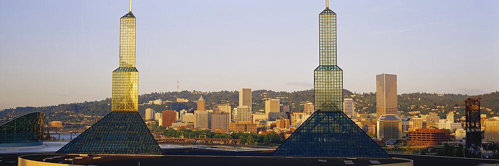 Twin Towers of a Convention Center, Portland, Oregon, USA