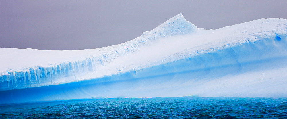 Panoramic view of an iceberg off the Antarctic Peninsula, Antarctica, Polar Regions