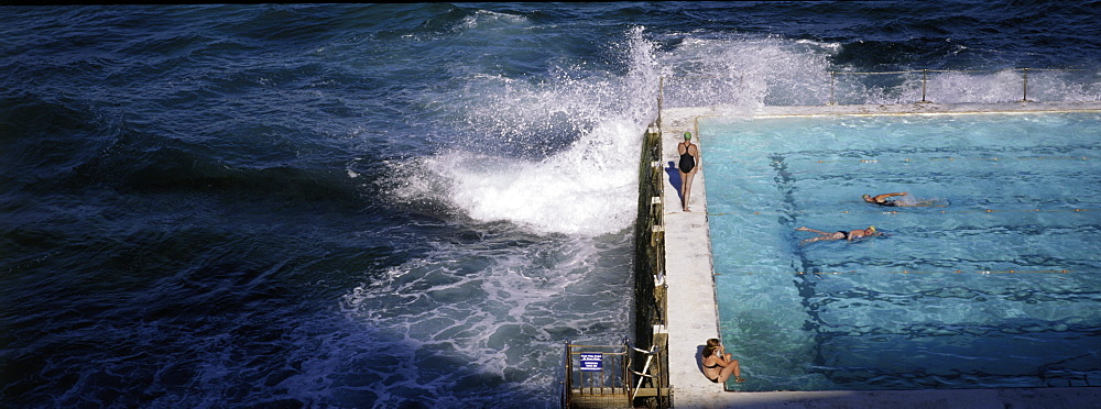 Swimmers in Bondi Icebergs pool, Sydney, New South Wales, Australia, Pacific