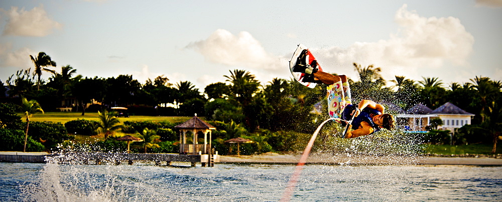 Wakeboarding in Antigua, West Indies, Caribbean, Central America