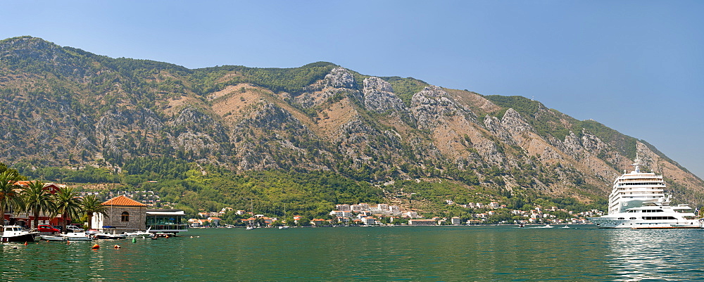 Panoramic view of Kotor Bay, UNESCO World Heritage Site, Montenegro, Europe