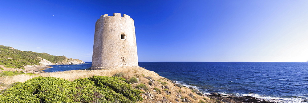 Saracen Tower of Piscinni, Costa del Sud, Sulcis Province, Sardinia, Italy, Europe