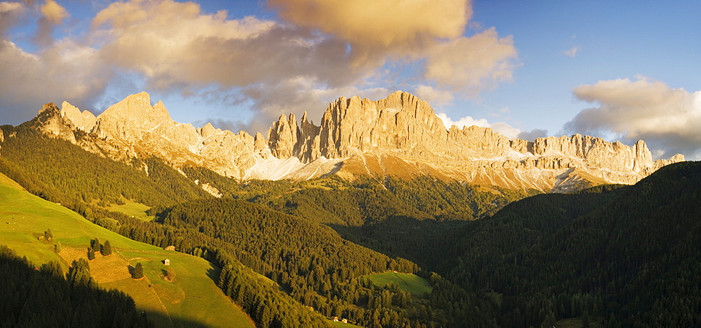 Rosengarten Group Mountains at sunset, Dolomites, Trentino-Alto Adige, Italy, Europe