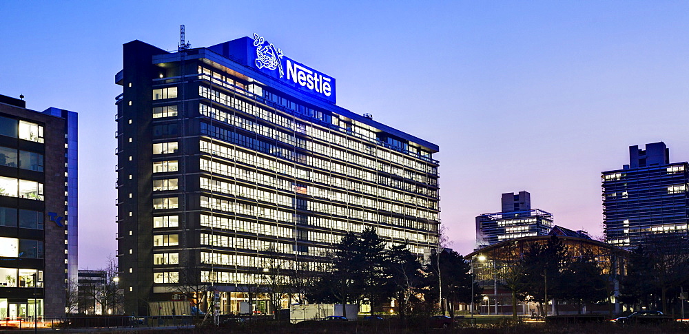 Headquarters of Nestle, Niederrad area, Frankfurt am Main, Hesse, Germany, Europe