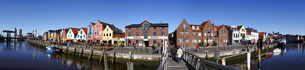 Panorama of Husum, North Friesland, Schleswig-Holstein, Germany, Europe