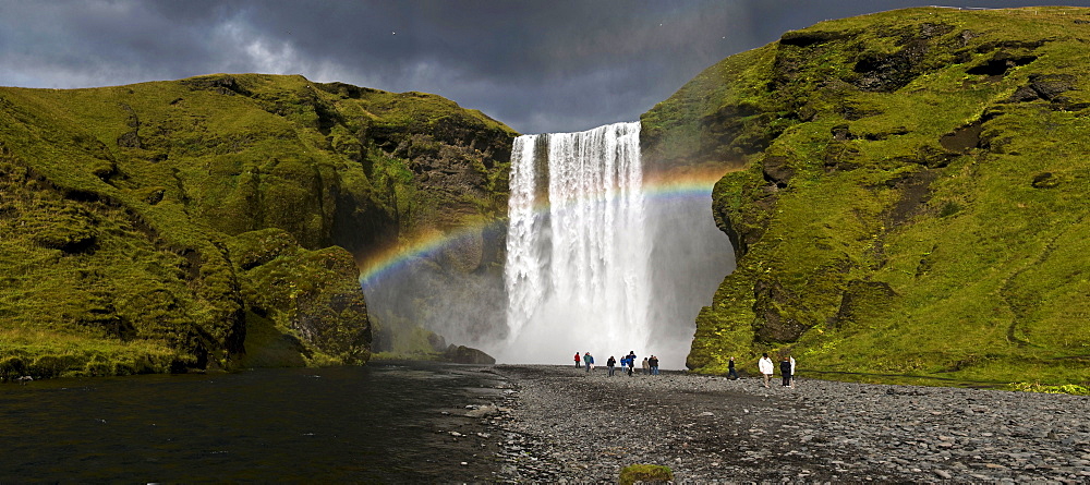 Skogarfoss waterfall, southwest coast, Iceland, Scandinavia, Europe