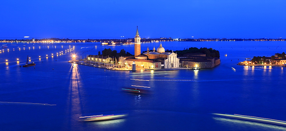 Island and San Giorgio Maggiore Church, Venice, Venice, Veneto, Italy, Europe