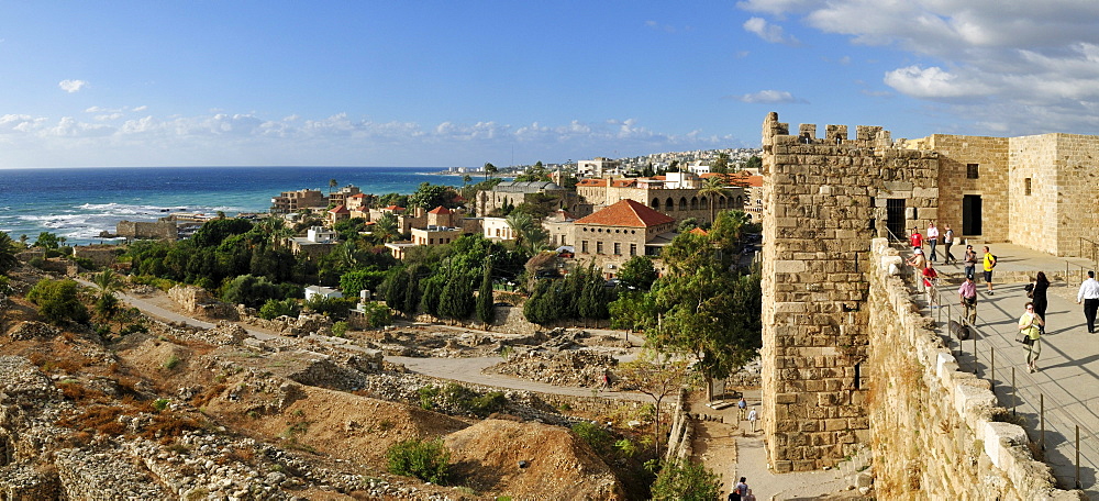 Historic Crusader castle in the archeological site of Byblos, Unesco World Heritage Site, Jbail, Lebanon, Middle East, West Asia